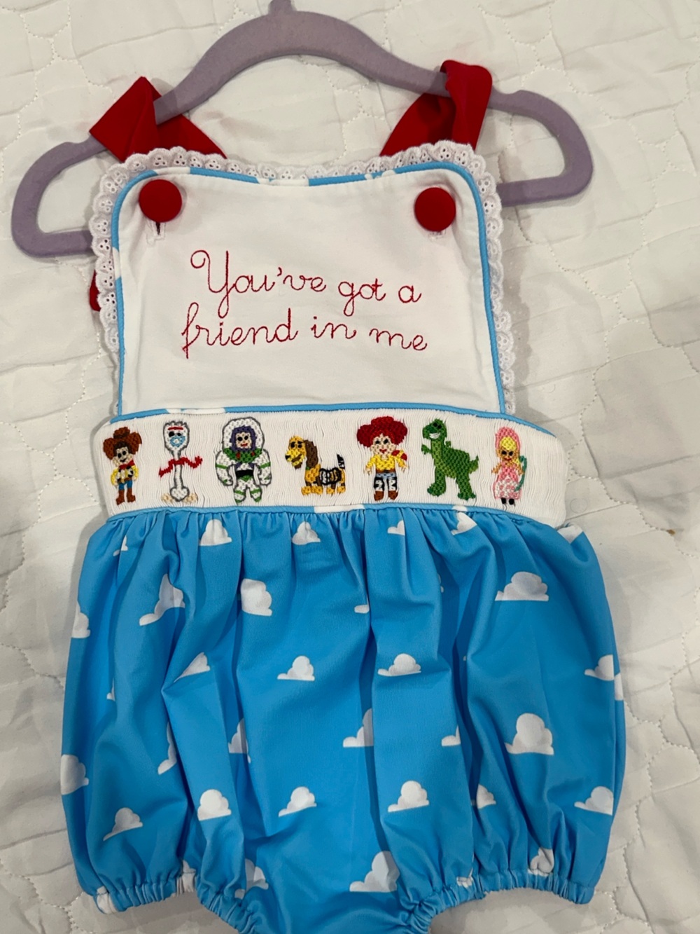 Smocked Toy Story bubble